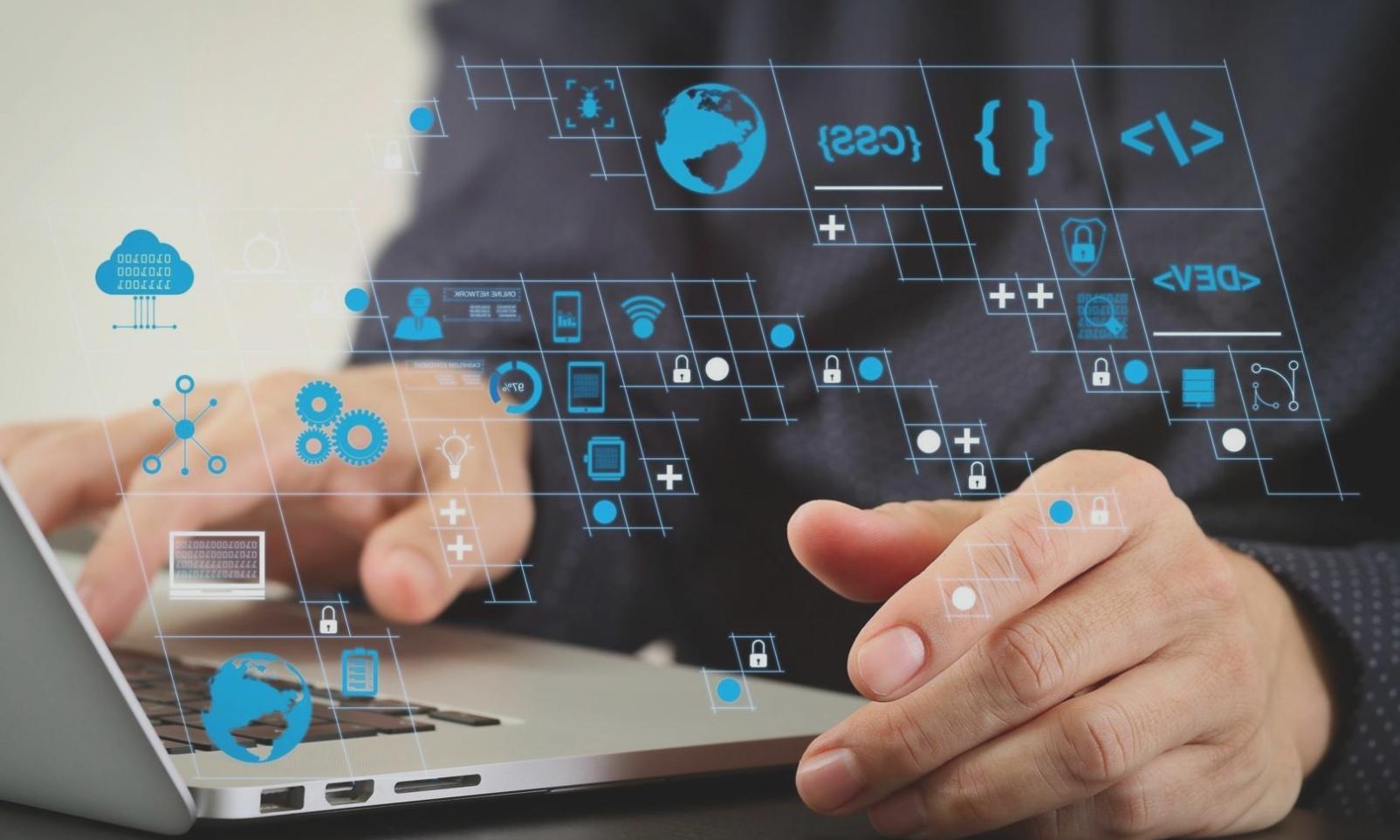 Futuristische KI-Netzwerk-Visualisierung mit Datenströmen